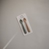 SILICONE SPOON (2 PACK) SOLID IVORY 16x2.5x1 CM