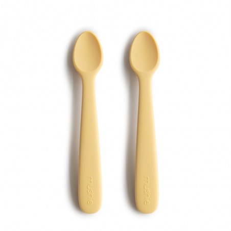 SILICONE SPOON (2 PACK) SOLID PALE DAFFODIL 16x2.5x1 CM