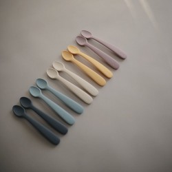 SILICONE SPOON (2 PACK) SOLID POWDER BLUE 16x2.5x1 CM