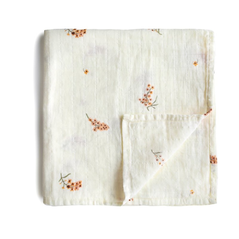 SWADDLE PRINT FLOWERS 120x120 CM