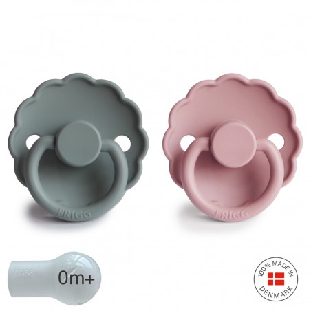 SUCCHIETTO B. SILICONE 2 IN 1 DAISY BABY PINK/FRENCH GRA 0+