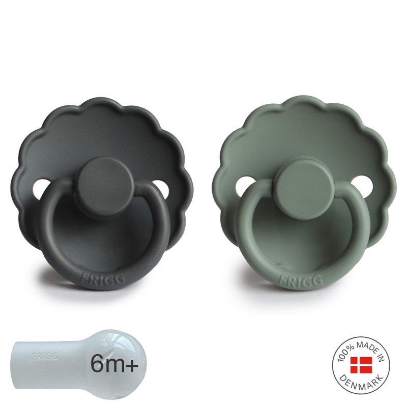 SUCCHIETTO B. SILICONE 2 IN 1 DAISY GRAPHITE/LILY PAD 6+