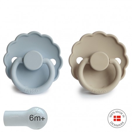 SUCCHIETTO B. SILICONE 2 IN 1 DAISY POWDER BLUE/SANDSTON 6+