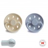 PACK 2 CHUPETES BLOCK SILICONA MOON PHASE POWDER BLUE/CREAM 0+