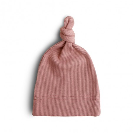 RIBBED BABY BEANIE CEDAR 0-3m