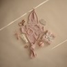 RIBBED KNOTTED BABY GOWN L/S BLUSH 0-3m