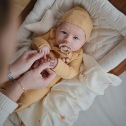BODY MANCHE LONGUE NOUÉ MUSTARD MELANGE 0-3m