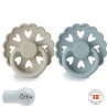 SILICONE PACIFIER BLOCK 2 PACK FAIRYTALE LUKOIE/CLUMSY 0+