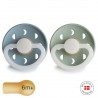 LATEX PACIFIER NIGHT 2 PACK MOON PHASE ST.BLUE/SAGE 6+