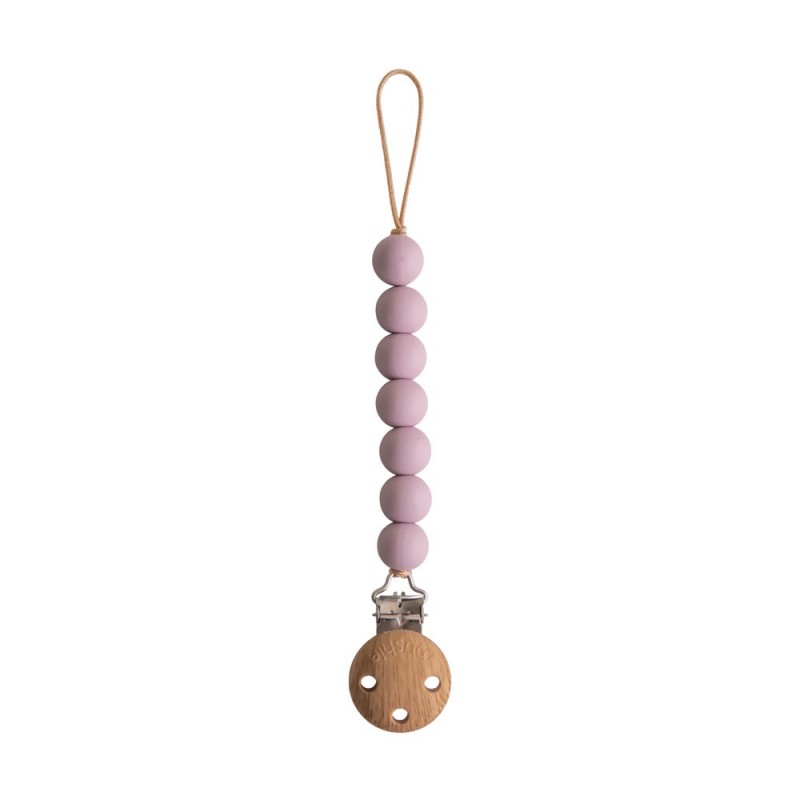 PACIFIER CLIP HALO MAUVE 21.5x1.5 CM