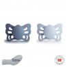 ANAT. SILICONE PACIFIER 2 PACK BUTTERFLY SLATE/POWDER B. 0+