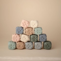 PACK 2 DADOS - POP IT SOLID SHIFTING SAND+BLUSH 7x7x7 CM