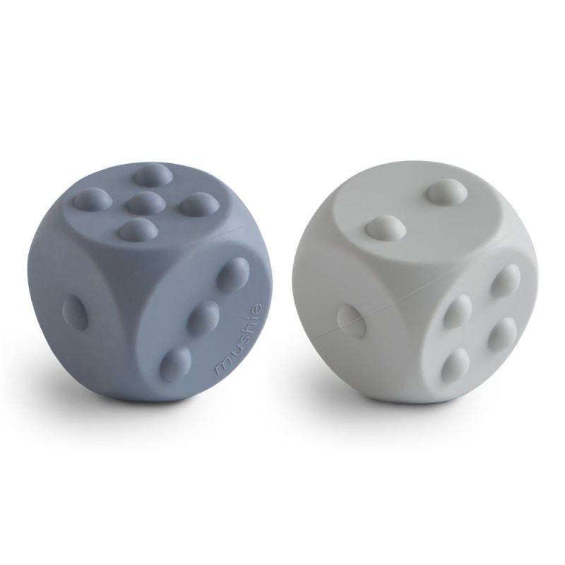 DICE - PRESS TOY (SET OF 2) SOLID TRADEWINDS+STONE 7x7x7 CM
