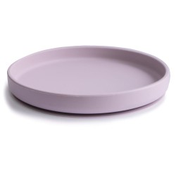 PIATTO CON VENTOSA CLASSICO SOLID SOFT LILAC 18x18x2 CM