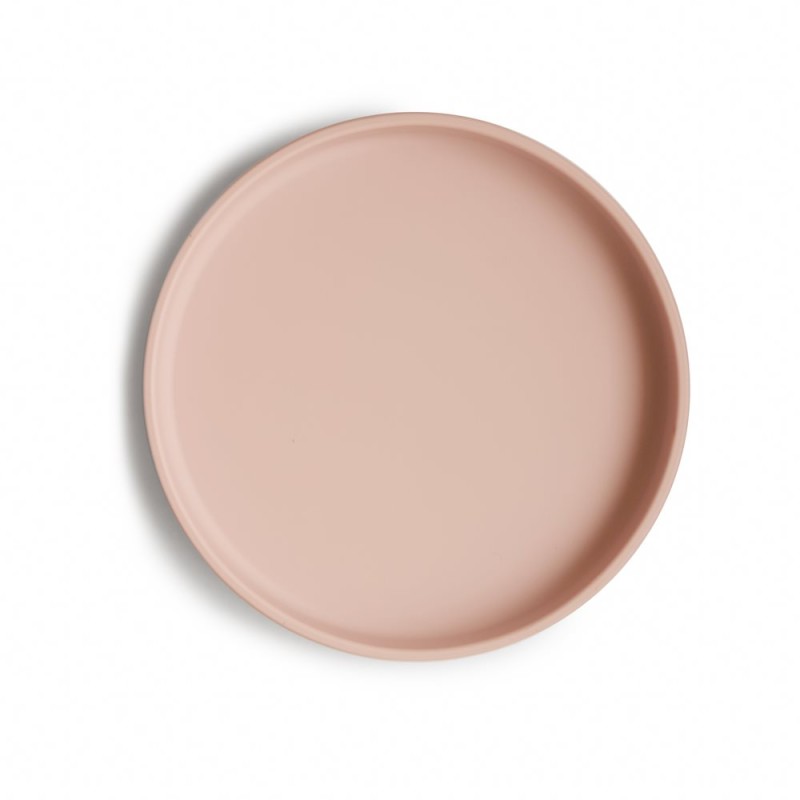 CLASSIC SUCTION PLATE SOLID BLUSH 18x18x2 CM