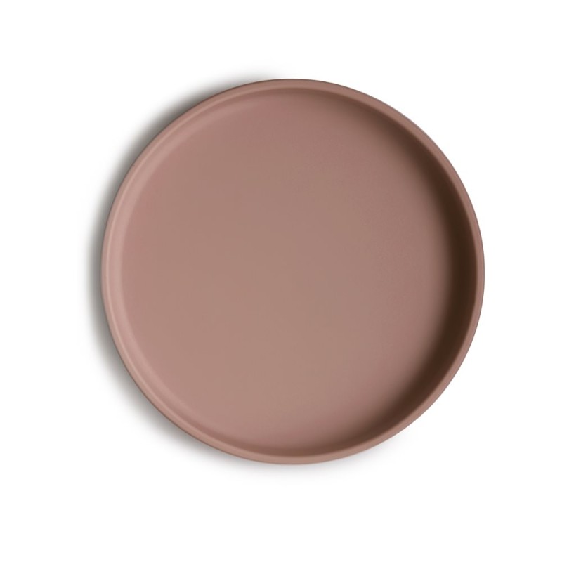 PIATTO CON VENTOSA CLASSICO SOLID CLOUDY MAUVE 18x18x2 CM