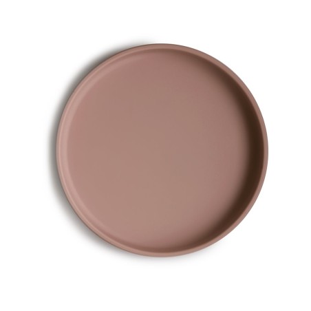 PIATTO CON VENTOSA CLASSICO SOLID CLOUDY MAUVE 18x18x2 CM