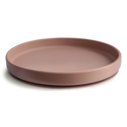 PIATTO CON VENTOSA CLASSICO SOLID CLOUDY MAUVE 18x18x2 CM