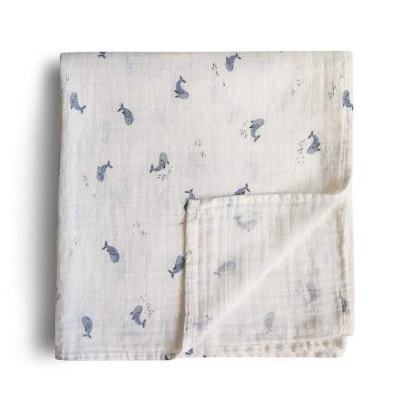 MUSSOLA PRINT WHALES 120x120 CM
