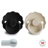 SUCCHIETTO B. SILICONE 2 IN 1 DAISY CREAM/JET BLACK 6+