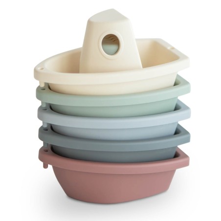BATH BOATS (SET OF 5) SOLID ORIGINAL 6x11x5 CM