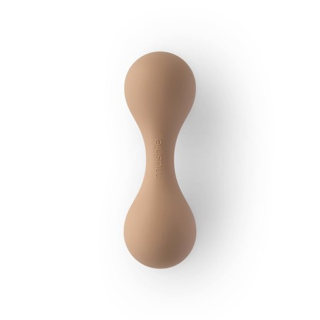 SILICONE BABY RATTLE SOLID NATURAL 4x13 CM
