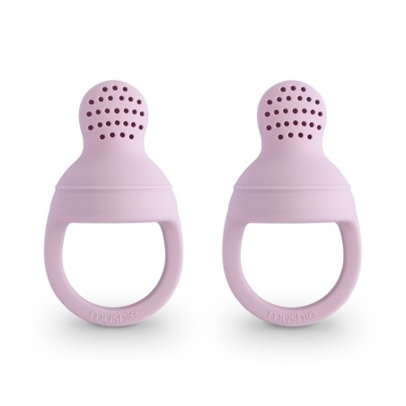 SILICONE F.FOOD FEEDER 2 PACK SOLID SOFT LILAC 4.5x6.3x7.6 CM