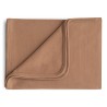 COPERTA IN COTONE RIBBED PLAIN TAN 89x89 CM