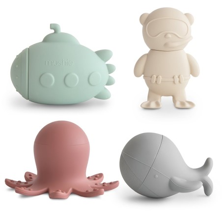 SEALIFE BATH PLAY (SET OF 4) SOLID MULTI 10x5x6 CM