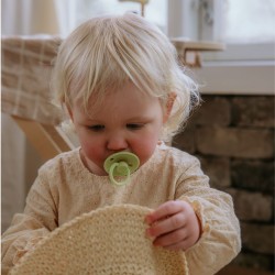PACK 2 CHUPETES BLOCK SILICONA ROPE GREEN TEA/POW.BLUE 0+