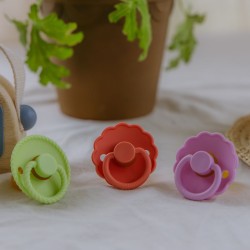 PACK 2 CHUPETES BLOCK SILICONA ROPE GREEN TEA/POW.BLUE 0+