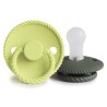PACK 2 CHUPETES BLOCK SILICONA ROPE GREEN TEA/OLIVE 0+