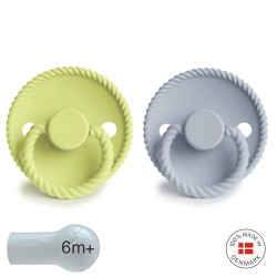 SUCCHIETTO B. SILICONE 2 IN 1 ROPE GREEN TEA/POW.BLUE 6+