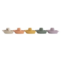 BATEAUX DE BAIN (JEU DE 5) SOLID RUSTIC 6x11x5 CM
