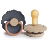 LATEX PACIFIER BLOCK 2 PACK DAISY AURORA/CROISSANT 6+