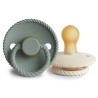 LATEX PACIFIER BLOCK 2 PACK ROPE SAGE/CREAM 0+