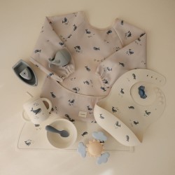 BABERO CON MANGAS SOLID WHALES 36x40 CM