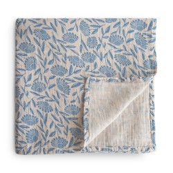 MUSELINA PRINT BLUE FLOWERS...